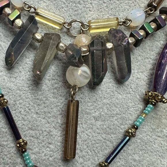 Lot of 9 Boho Southwestern Stone Turquoise Tribal Necklaces Very Unique Genuine - Picture 5 of 12